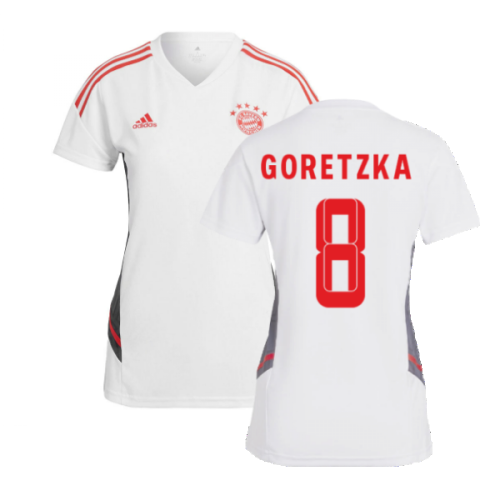 2022-2023 Bayern Munich Training Shirt (White) - Ladies (GORETZKA 8)