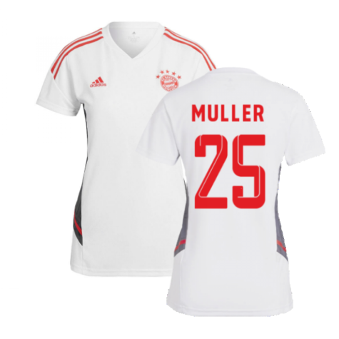 2022-2023 Bayern Munich Training Shirt (White) - Ladies (MULLER 25)