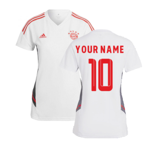 2022-2023 Bayern Munich Training Shirt (White) - Ladies (Your Name)