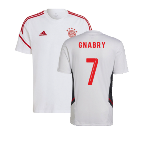 2022-2023 Bayern Munich Training Tee (White) (GNABRY 7)