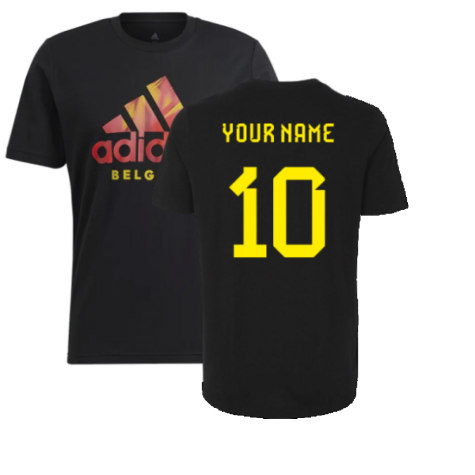 2022-2023 Belgium DNA Graphic Tee (Black) (Your Name)