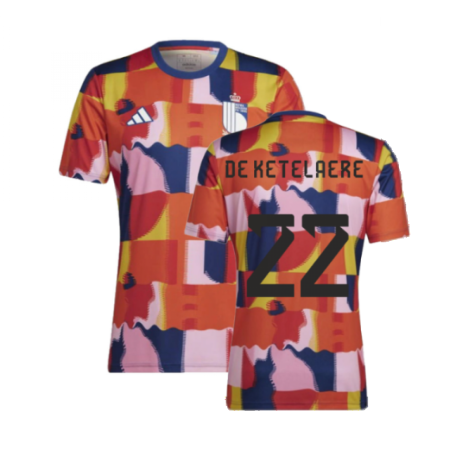 2022-2023 Belgium Pre-Match Shirt (De Ketelaere 22)