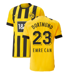 2022-2023 Borussia Dortmund Authentic Home Shirt (EMRE CAN 23) 2022-2023 Borussia Dortmund Authentic Home Shirt (EMRE CAN 23)