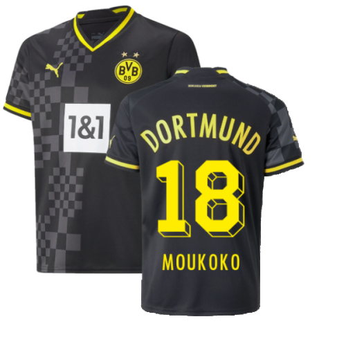 2022-2023 Borussia Dortmund Away Shirt (Kids) (MOUKOKO 18)