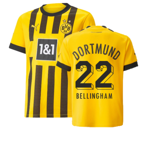 2022-2023 Borussia Dortmund Home Shirt (Kids) (BELLINGHAM 22)