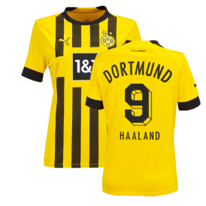 2022-2023 Borussia Dortmund Home Shirt - Ladies (HAALAND 9)