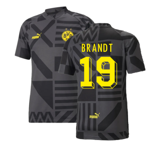 2022-2023 Borussia Dortmund Pre-Match Shirt (Black-Asphalt) (BRANDT 19)