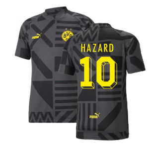 2022-2023 Borussia Dortmund Pre-Match Shirt (Black-Asphalt) (HAZARD 10)