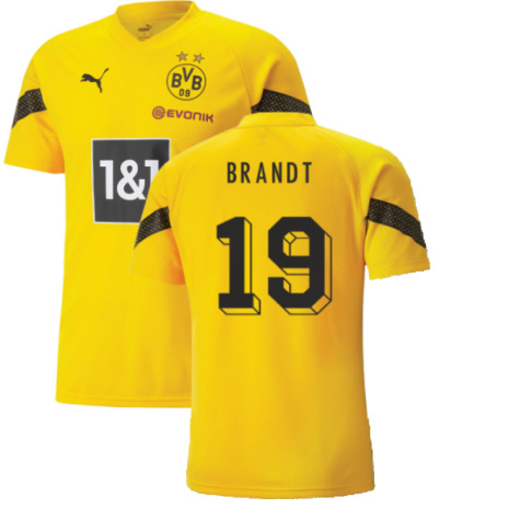 2022-2023 Borussia Dortmund Training Jersey (Yellow) (BRANDT 19)