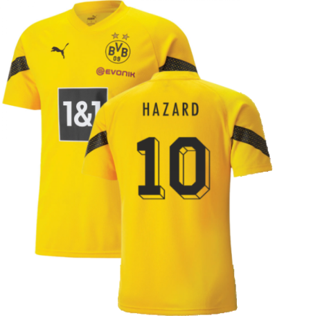 2022-2023 Borussia Dortmund Training Jersey (Yellow) (HAZARD 10)