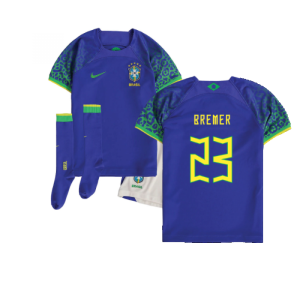 2022-2023 Brazil Away Little Boys Mini Kit (Bremer 23)