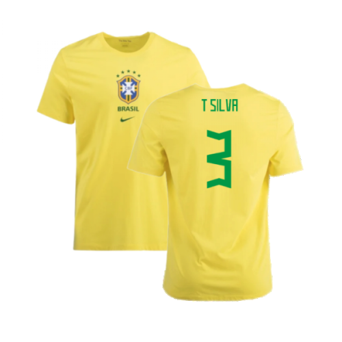 2022-2023 Brazil Crest Tee (Yellow) (T Silva 3)