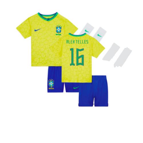 2022-2023 Brazil Home Infants Baby Kit (Alex Telles 16)