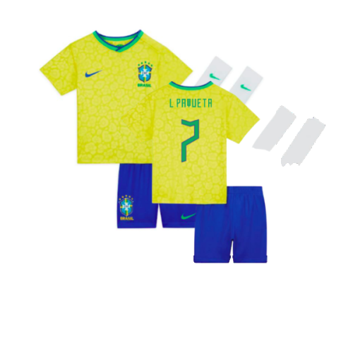 2022-2023 Brazil Home Infants Baby Kit (L Paqueta 7)