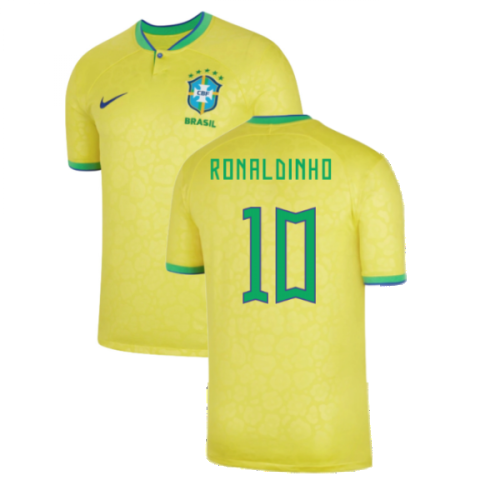 2022-2023 Brazil Home Shirt (RONALDINHO 10)