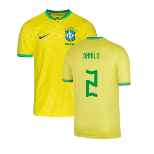 2022-2023 Brazil Little Boys Home Shirt (Danilo 2)