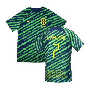 2022-2023 Brazil Pre-Match Football Shirt (Green) (L Paqueta 7)