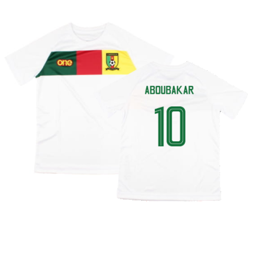 2022-2023 Cameroon Training Tee (White) - Kids (ABOUBAKAR 10)