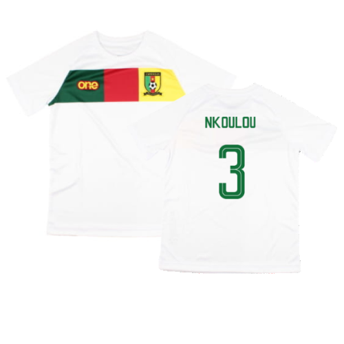 2022-2023 Cameroon Training Tee (White) - Kids (NKOULOU 3)