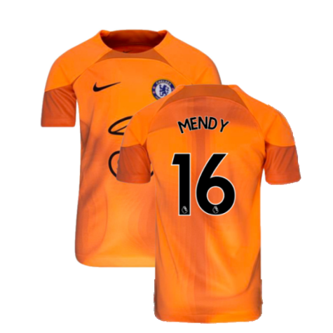 2022-2023 Chelsea Home Goalkeeper Shirt (Orange) - Kids (MENDY 16)