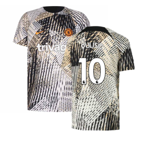 2022-2023 Chelsea Pre-Match Training Shirt (Sail) - Kids (PULISIC 10)