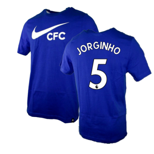 2022-2023 Chelsea Swoosh Tee (Blue) (JORGINHO 5)