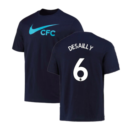 2022-2023 Chelsea Swoosh Tee (Navy) (DESAILLY 6)