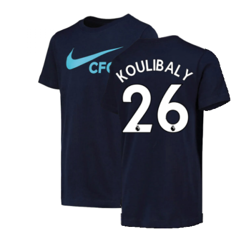 2022-2023 Chelsea Swoosh Tee (Navy) - Kids (KOULIBALY 26)