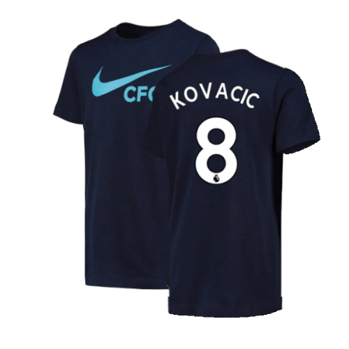 2022-2023 Chelsea Swoosh Tee (Navy) - Kids (KOVACIC 8)