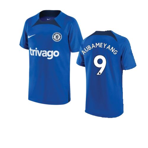 2022-2023 Chelsea Training Shirt (Blue) - Kids (AUBAMEYANG 9)