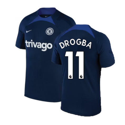 2022-2023 Chelsea Training Shirt (Navy) (DROGBA 11)