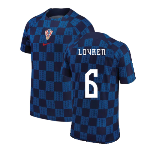 2022-2023 Croatia Pre-Match Training Shirt (Navy) (Lovren 6)