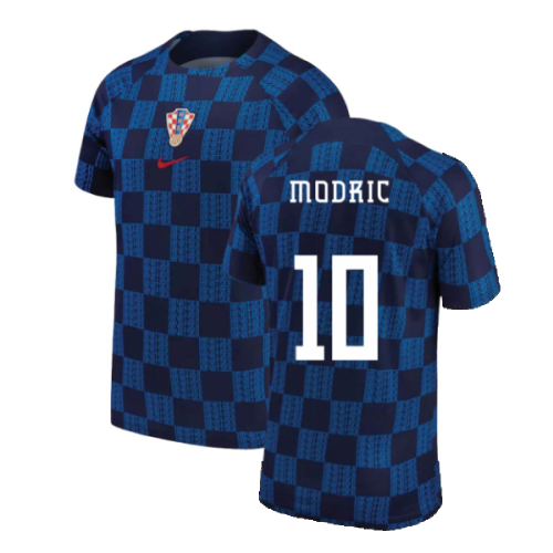 2022-2023 Croatia Pre-Match Training Shirt (Navy) (Modric 10)