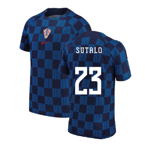 2022-2023 Croatia Pre-Match Training Shirt (Navy) (Sutalo 23)