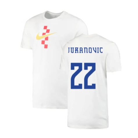 2022-2023 Croatia Swoosh T-Shirt - White (Kids) (Juranovic 22)