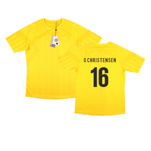 2022-2023 Denmark Away Goalkeeper Jersey (Yellow) (O Christensen 16)