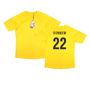 2022-2023 Denmark Away Goalkeeper Jersey (Yellow) (Ronnow 22)