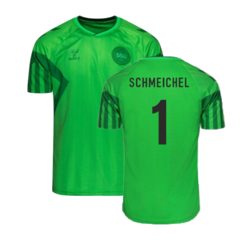 2022-2023 Denmark Home Goalkeeper Jersey (Green) (Schmeichel 1)