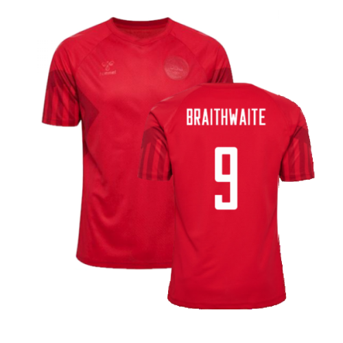 2022-2023 Denmark Home Jersey (Braithwaite 9)