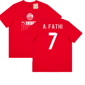 2022-2023 Egypt FtblCore Tee (Red) (A. FATHI 7)