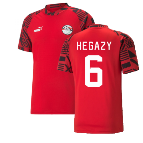 2022-2023 Egypt Pre-Match Jersey (Red) (HEGAZY 6)