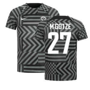 2022-2023 Eintracht Frankfurt Pre-Match Shirt (Black) (M GOTZE 27)