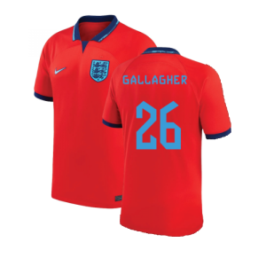 2022-2023 England Away Shirt (Gallagher 26) 2022-2023 England Away Shirt (Gallagher 26)