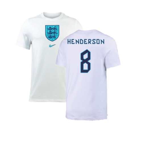 2022-2023 England Crest Tee (White) (Henderson 8)