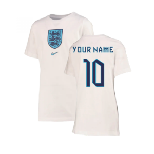 2022-2023 England Crest Tee (White) - Kids