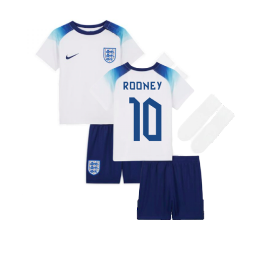 2022-2023 England Home Little Boys Mini Kit (Rooney 10)