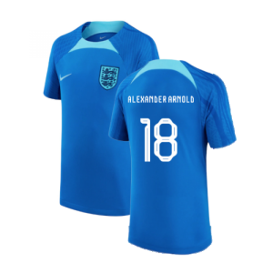 2022-2023 England Strike Training Shirt (Blue) - Kids (Alexander Arnold 18)