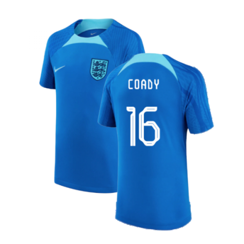 2022-2023 England Strike Training Shirt (Blue) - Kids (Coady 16)