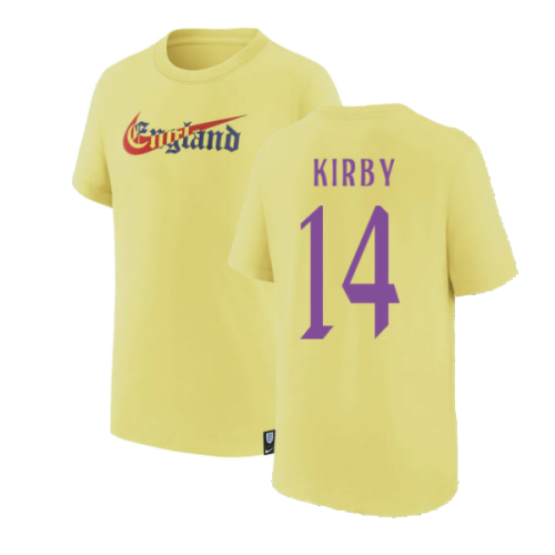 2022-2023 England Swoosh Tee (Light Zitron) - Kids (KIRBY 14)