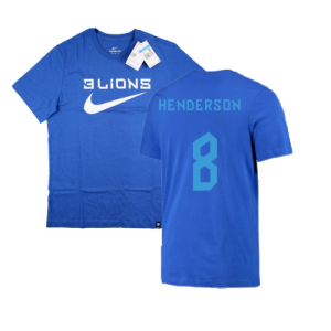 2022-2023 England Three Lions Tee (Blue) (Henderson 8) 2022-2023 England Three Lions Tee (Blue) (Henderson 8)